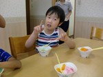 かき氷に舌鼓